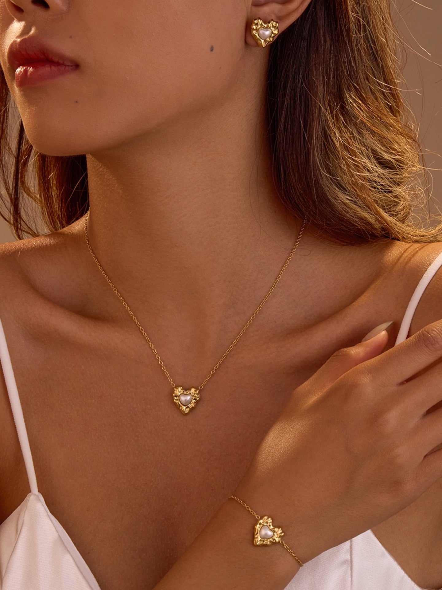 PEARL HEART SET