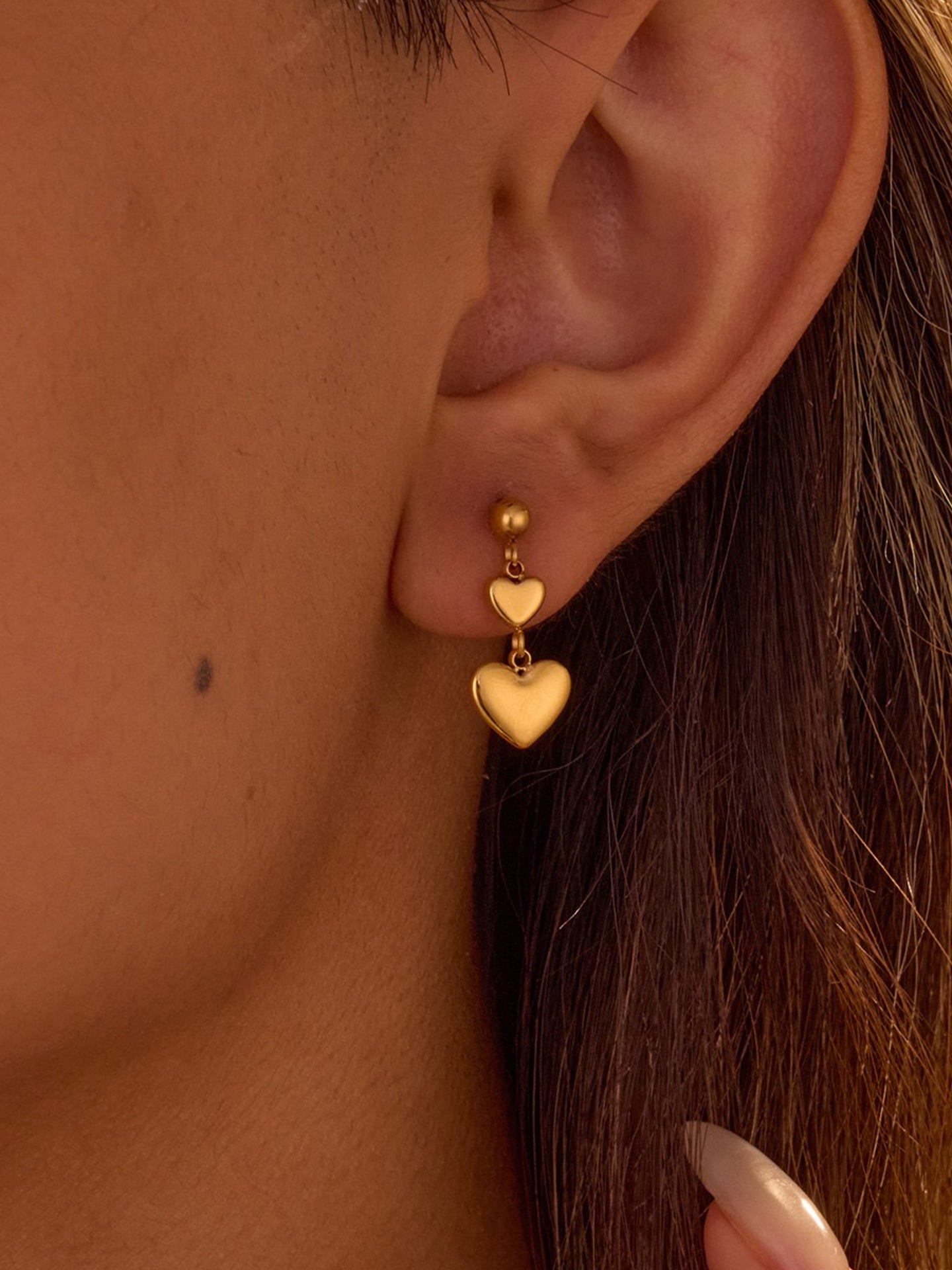 HEART DROP EARRINGS