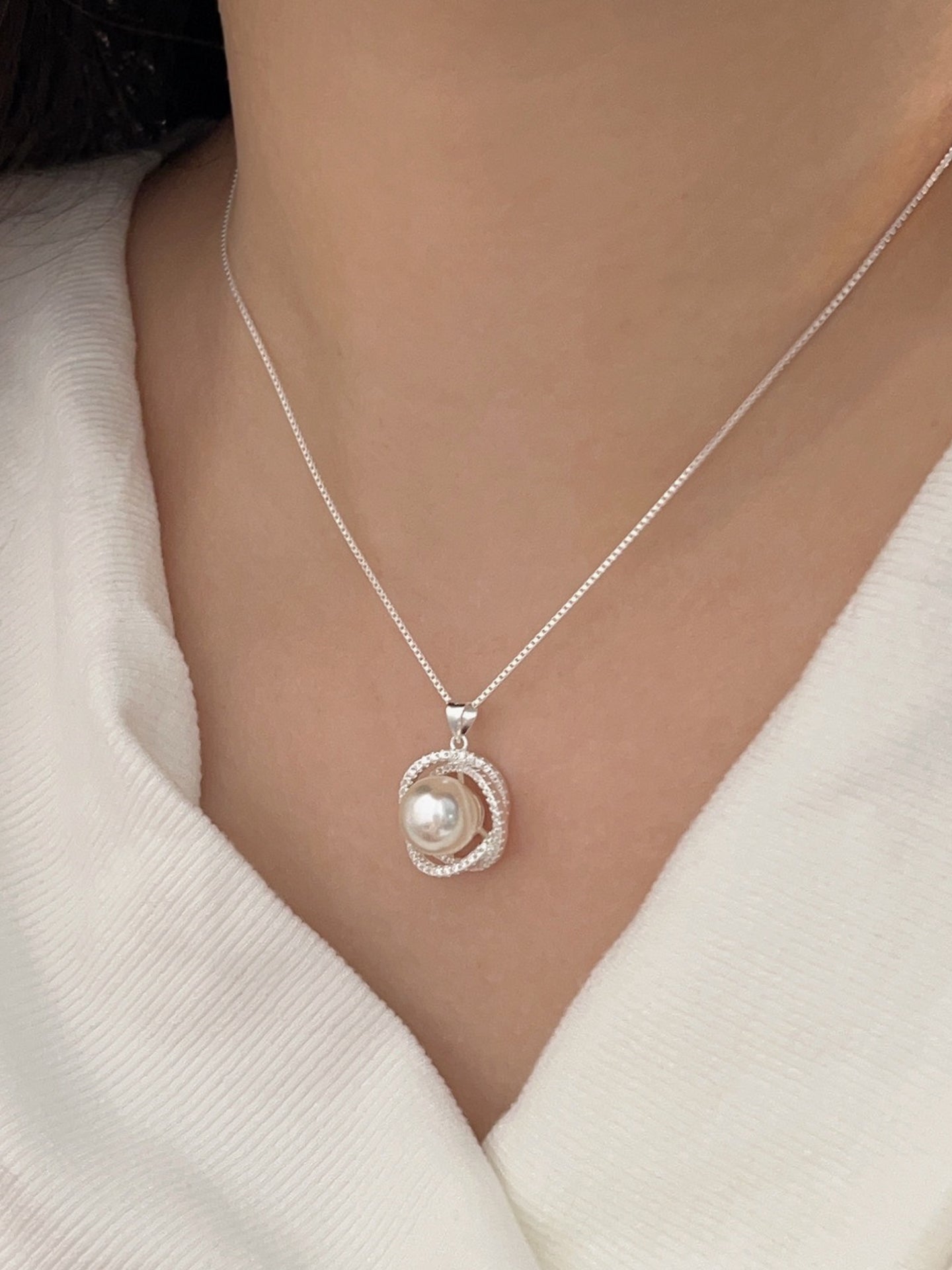 WRAPPED PEARL NECKLACE