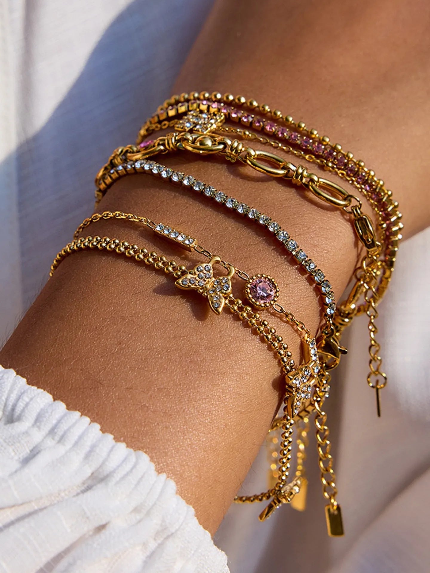 THREE BUTTERFLY BRACELET